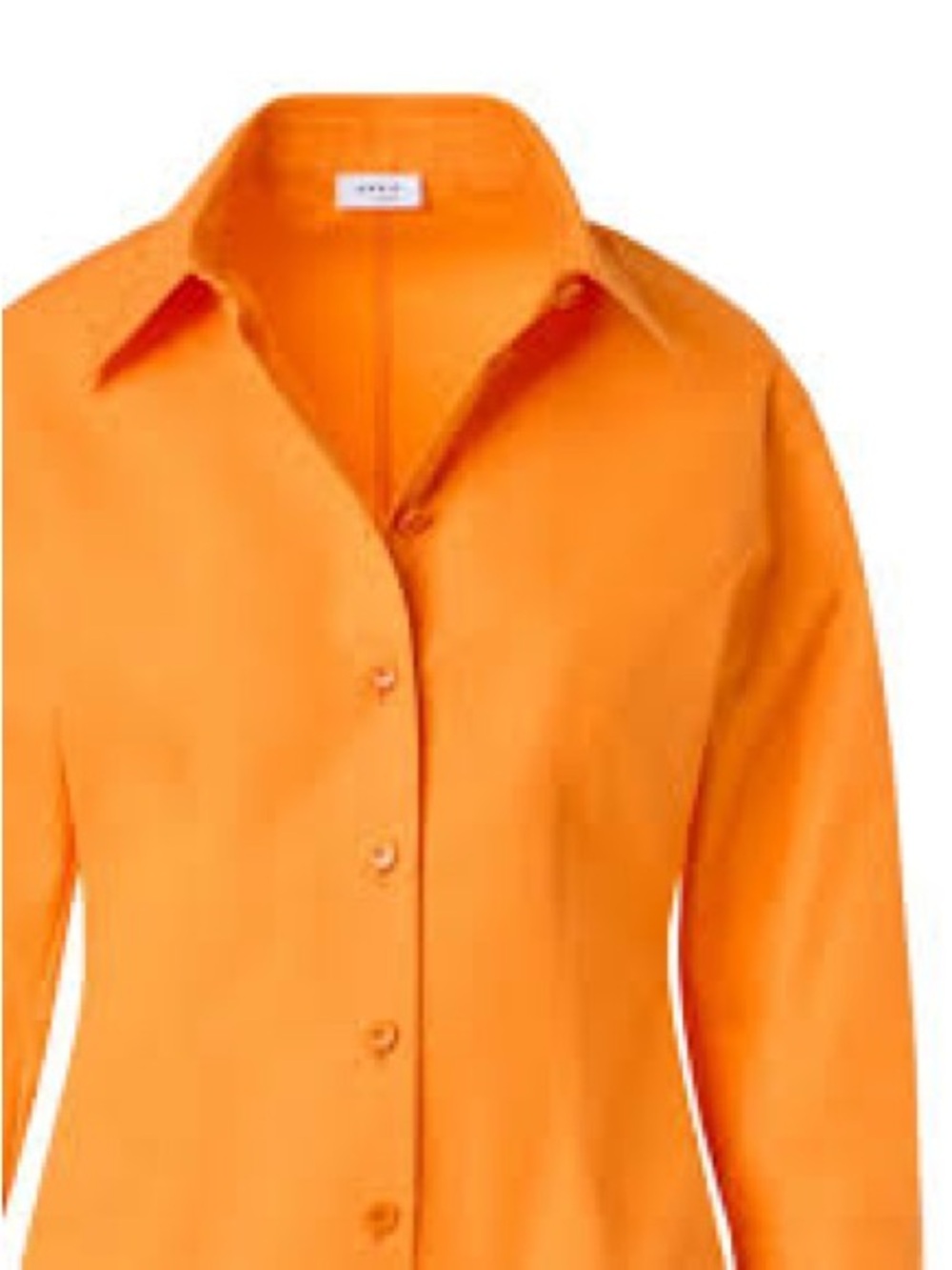 Classic Women's Button-Front Shirt - Orange